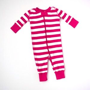 HP!! NWT Hanna Baby Girl Pink/White Stripe Sleeper